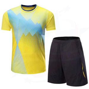 Vente en gros d'uniformes de tennis en polyester 100% personnalisés Maillot de polo Ensemble court pour jeunes Vêtements de tennis Nom de l'équipe OEM Technologie de sublimation - Product Image 6