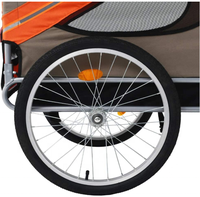 Poussette pour Animal de compagnie, voiturette de jogging grande taille pour 2 chiens, poussette respirante d'animaux avec 4 roues et espace de rangement pour Animal de compagnie