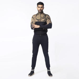 Ensemble de survêtement en molleton personnalisé de haute qualité 2025, coupe classique, streetwear uni, survêtement de sport pour homme, fermeture éclair, jogging - Product Image 1