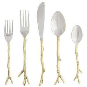 Flatware Unique <b>Cutlery</b> Brass Twig Design Handmade Gold Flatware <b>Set</b> <b>Cutlery</b> <b>Set</b> For Wedding Home Dining Table Decoration - Product Image 6