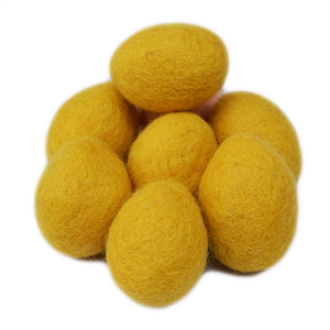 ลูกบอลสักหลาดรูปไข่มัสตาร์ดสีเหลืองทำด้วยมืออุปกรณ์ตกแต่งบ้านอุปกรณ์เสริมคริสต์มาสขนาดต่างๆเทศกาลปาร์ตี้โดยตรงเนปาล - Product Image 1