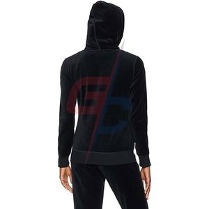 Veste de survêtement en velours pour femme sur mesure de haute qualité avec capuche - Product Image 2