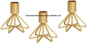 Juego de candelabros modernos de Metal para el hogar, soporte de iluminación para fiesta, Hotel, restaurante, vajilla de Iglesia, Color dorado - Product Image 2