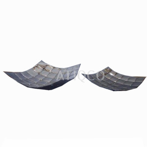 Modern Classic Ins Design Eco-Friendly Aluminium Round Celadon Dish <b>Tray</b> Hammered <b>Mirror</b> Polish with Fruit Pattern for Parties - Product Image 3