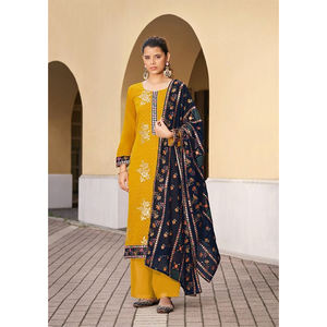 Salwar Kameez de Mujer Estilo Punjabi, Último Diseño, Bordado en Georgette, para Bodas, Fiestas, India, Pakistán, Venta al por Mayor - Product Image 3