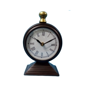 Horloge de table en métal à prix de gros, design unique, horloge de bureau décorative antique plaquée nickel pour la chambre à coucher - Product Image 5