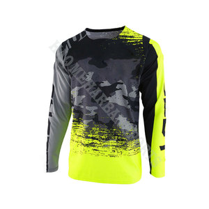 Maillot de motocross unisexe à manches longues, dégradé bleu, sublimation, polyester à séchage rapide, pour enfants, toutes saisons - Product Image 5