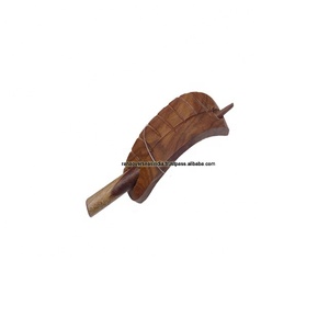 Hand Carved Tinted Wooden Fancy Hair <b>Clip</b> With Stick for Women and Girls Hair Accessories - Product Image 1