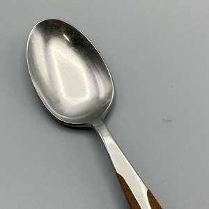 Ensemble de cuillères modernes Poignée en marbre noir Design antique Couverts élégants Portabilité Argenterie en acier inoxydable pour le dessert à manger - Product Image 3