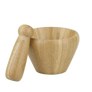 Herramientas de mortero y Mazo de madera de Mango, triturador de vegetales, mortero de piedra sólido para tamaño personalizado, hogar y cocina de jardín - Product Image 2