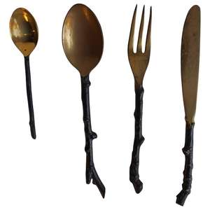 Cubiertos de Metal decorativos hechos a mano con estilo indio Más vendidos Recién llegado Juegos de vajilla de cocina Opción al por mayor disponible - Product Image 4