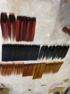 23พฤศจิกายนสีร้อนสำหรับคริสต์มาส! มัดผมมนุษย์กระดูกเรมีราคาถูกพร้อมที่ปิด - Product Image 2