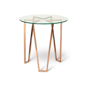 Mesa de metal hecha a mano de gran calidad al por mayor, atractiva mesa auxiliar central lujosa recubierta de polvo dorado para uso doméstico en sala de estar - Product Image 3