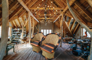 Sang Trọng Da Tre Nâu Ném Ghế Bộ 2 Thoải Mái Độn Chỗ Ngồi Ăn Uống <span class=keywords><strong>Bistro</strong></span> Văn Phòng Phòng Khách Bán Buôn - Product Image 4