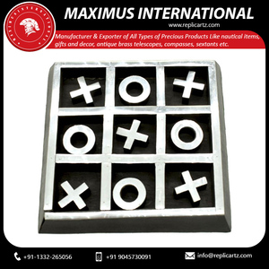 Wooden Tic Tac Toe Knick Knack Decorative Accent <b>Game</b> Set Zero Cross Board <b>Game</b> Tabletop Home Decor Collectible for Kids Adults - Product Image 2