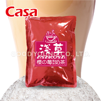 Boba — gobelet à bulles instantanées, ml, avec sachet de poudre de thé au lait et aux fraises, emballage