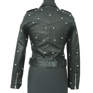 Veste de moto en cuir véritable, épaisse, douce, de haute qualité, pour femmes, rivet, nouveau design 2021 - Product Image 2
