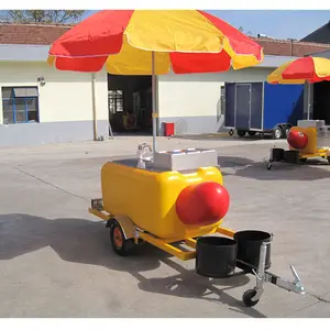 Carrito de Hot Dog, carrito de perro caliente móvil estándar americano, precio barato, venta al por mayor