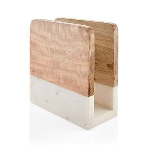 Soporte decorativo para servilletas de madera, diseño simple, alambre y madera marrón, de pie, para el hogar y el hotel, tamaño personalizado - Product Image 3