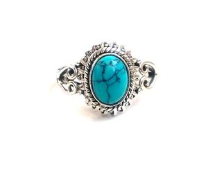 Bague en argent fait à la main en argent sterling 925, bague en pierre de turquoise pour femmes - Product Image 1