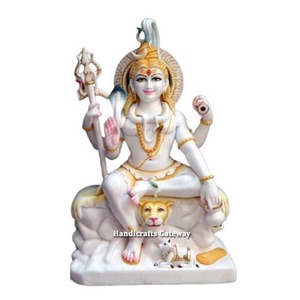 Estatua de mármol blanco puro Shiva - Product Image 1