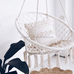 เก้าอี้ชิงช้า macrame เก้าอี้เปลแขวนกลางแจ้งจากอินเดีย - Product Image 1