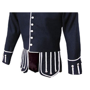 Double veste verte pour batteurs, Bagpipers et bande de marche pour hommes, prix de gros, avec des Options de mesure sur mesure - Product Image 2