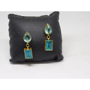 ต่างหูเม็ดเดี่ยวสำหรับผู้หญิงและเด็กผู้หญิง,ต่างหูห่วงโลหะแบบแฮนด์เมดยอดนิยม - Product Image 2