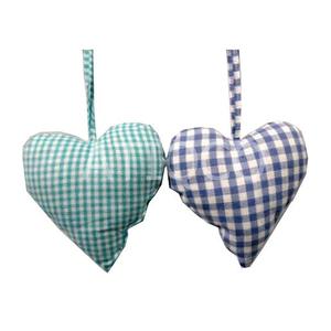 Check Cloth Made Heart Hanging Ornement pour les décorations de Noël de fête | Décoration murale - Product Image 1
