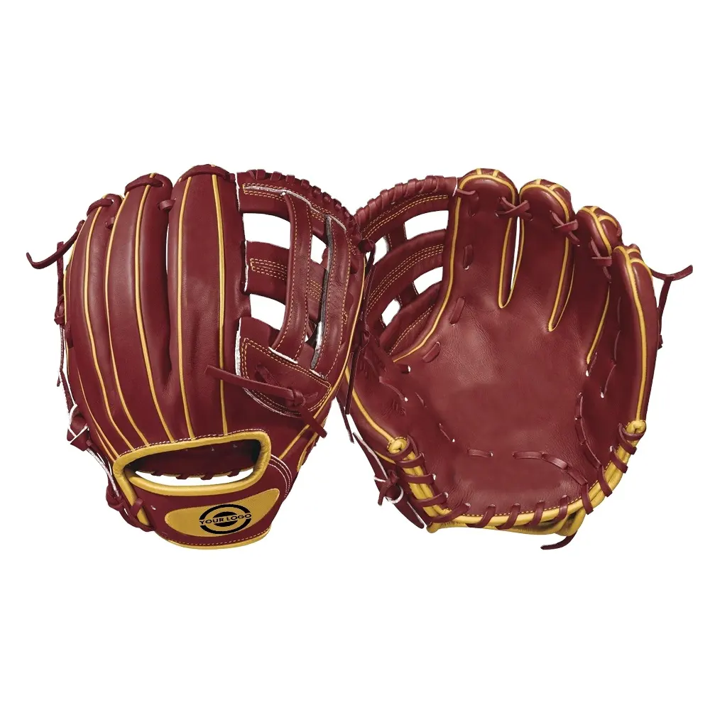 Set di guanti professionali da Baseball in pelle di vacchetta con guanti da pesca personalizzati con Base a sfera/Durabl morbido in pelle sintetica per mano sinistra