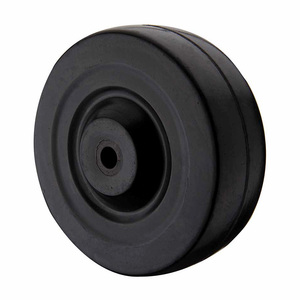 Ready to Ship <strong>3</strong> Inch Light Duty Black Manufacture <strong>Rubber</strong> <strong>Wheels</strong> Small Size FIXED Cart Castors - Product Image 6