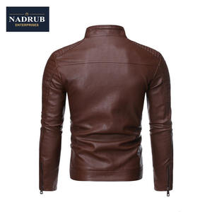 2020 nueva chaqueta de cuero de primavera y otoño para hombre, abrigo de motocicleta con cuello levantado a la moda para invierno - Product Image 2