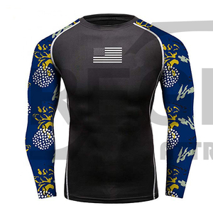 Protector de sarpullido mma de compresión, manga larga, estampado por sublimación, diseño OEM - Product Image 1