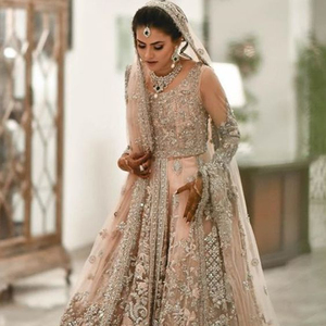 BEAUTIFUL--HEAVY--NEW--<b>BRIDAL</b>--LEHENGA WITH <b>JACKET</b>--Dress With---Embellished in Crystal Glass Beads Stone Work for Wedding=2021 - Product Image 1