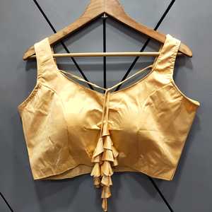 Chemisier saree de travail de séquence brodé de tissu de soie lourde indienne blouse lehenga pour les femmes - Product Image 4