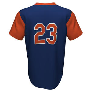 Qualité Respirant Jeunes Adultes Hommes Ras Du Cou Boutonné Personnalisé Sergé Sublimé Maillots De Baseball - Product Image 4
