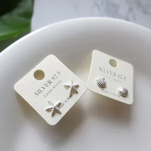 2020 Summer New Korean Style 925 Silver Starfish Shell Earrings for women Made in Korea fashion earring