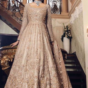 DESIGNER---BEAUTIFUL--HEAVY--BRIDAL--FLOOR-LENGTH, vestido con adornos de cuentas de cristal, trabajo de piedra para boda, 2021 - Product Image 1