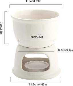 Juego de ollas de fundición de porcelana Premium, juego de Fondue para Chocolate, queso y <span class=keywords><strong>Tapas</strong></span> - Product Image 5