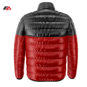 Veste matelassée bicolore personnalisée pour hommes, vêtements de sport longs et chauds pour l'hiver, avec duvet, état neuf, directement du fabricant - Product Image 2