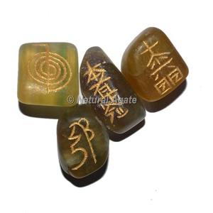 Juego Ovalado de Reiki Usui de jaspe negro artesanal de piedra semipreciosa | Compra juegos de Reiki al por mayor en línea - Product Image 2