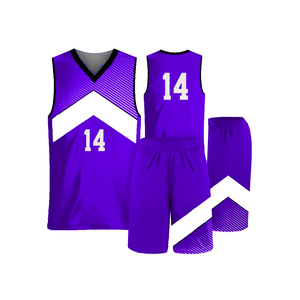 Maillot de basket-ball universitaire taille plus adulte ensemble d'uniformes de basket-ball américain vêtements respirants pour les athlètes - Product Image 5