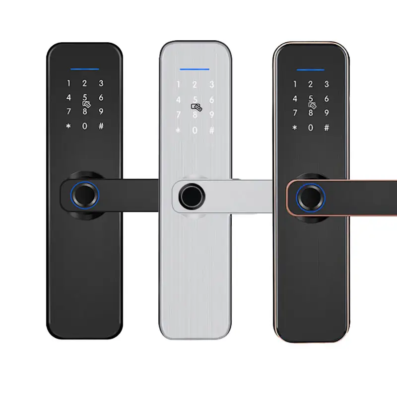 Smart Digital electronic Card Push Pull Main Smart Password camera da letto serratura della porta Nfc Tuya Alexa App Fingerprint Key Door Lock