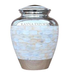 Urna de Metal de Latón de Primera Calidad con Grabado de Flores Multicolores, para Venta al por Mayor a un Precio Accesible, Artículos Funerarios - Product Image 4