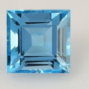 Precio de fábrica directo Piedra preciosa natural Forma cuadrada Lupa Limpia 8mm Facetado Suelto para Topacio Azul Grado AAA Terceros - Product Image 2