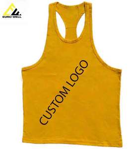 Precio al por Mayor, Camisetas Deportivas de Algodón 100% para Hombre, con Logotipo Personalizado, Camisetas de Tirantes para Fisicoculturismo, Camisetas Deportivas para Correr - Product Image 2