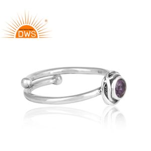 Bague enveloppée en argent améthyste brillant, pierre précieuse, bijoux pour fête, vente en gros, 925 Sterling - Product Image 3
