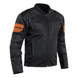Veste en cuir respirante de qualité supérieure de couleur unie pour adultes à manches longues CE Protector FIT II XTR Motorcycle Plus Size - Product Image 3