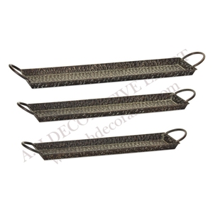 ถาดโลหะทรงสี่เหลี่ยมสีทองแบบโบราณ,ถาดสำหรับตกแต่งโต๊ะในบ้านและร้านอาหารโต๊ะทานอาหารงานแต่งงานถาดตกแต่ง - Product Image 6