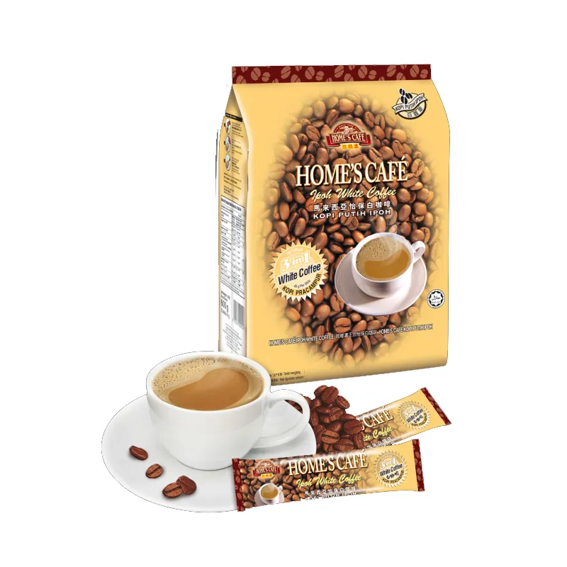 Ipoh's Home Cafe 3 In 1 Original White Coffee (40g x 15s x 24 pkts) - Made in Malaysia Wholesale Instant Coffee